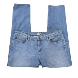Eileen Fisher Mid-Rise Medium Wash Straight Leg Jeans. Size 14